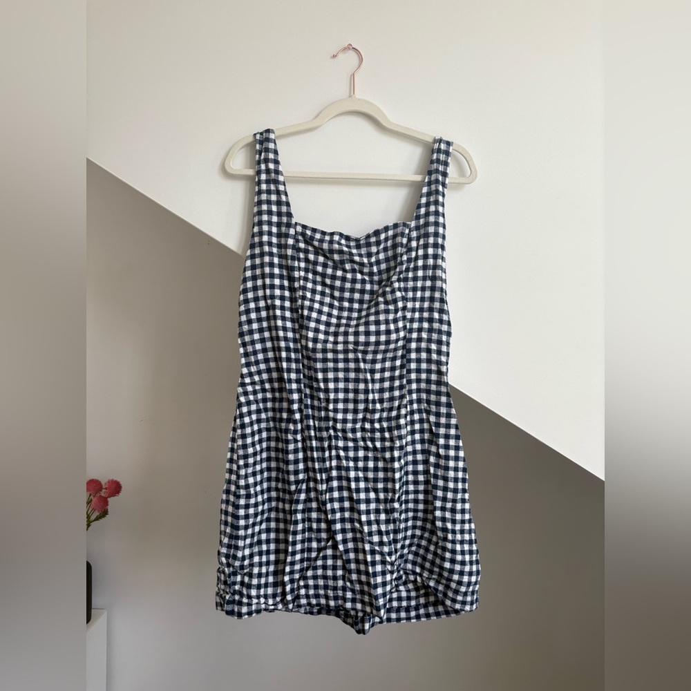 Old Navy Black and White Checkered Mini Dress
